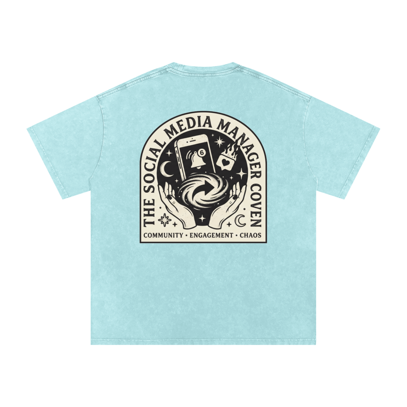 The Social Media Marketing Coven | Snow Washed Oversized Cotton T-Shirt