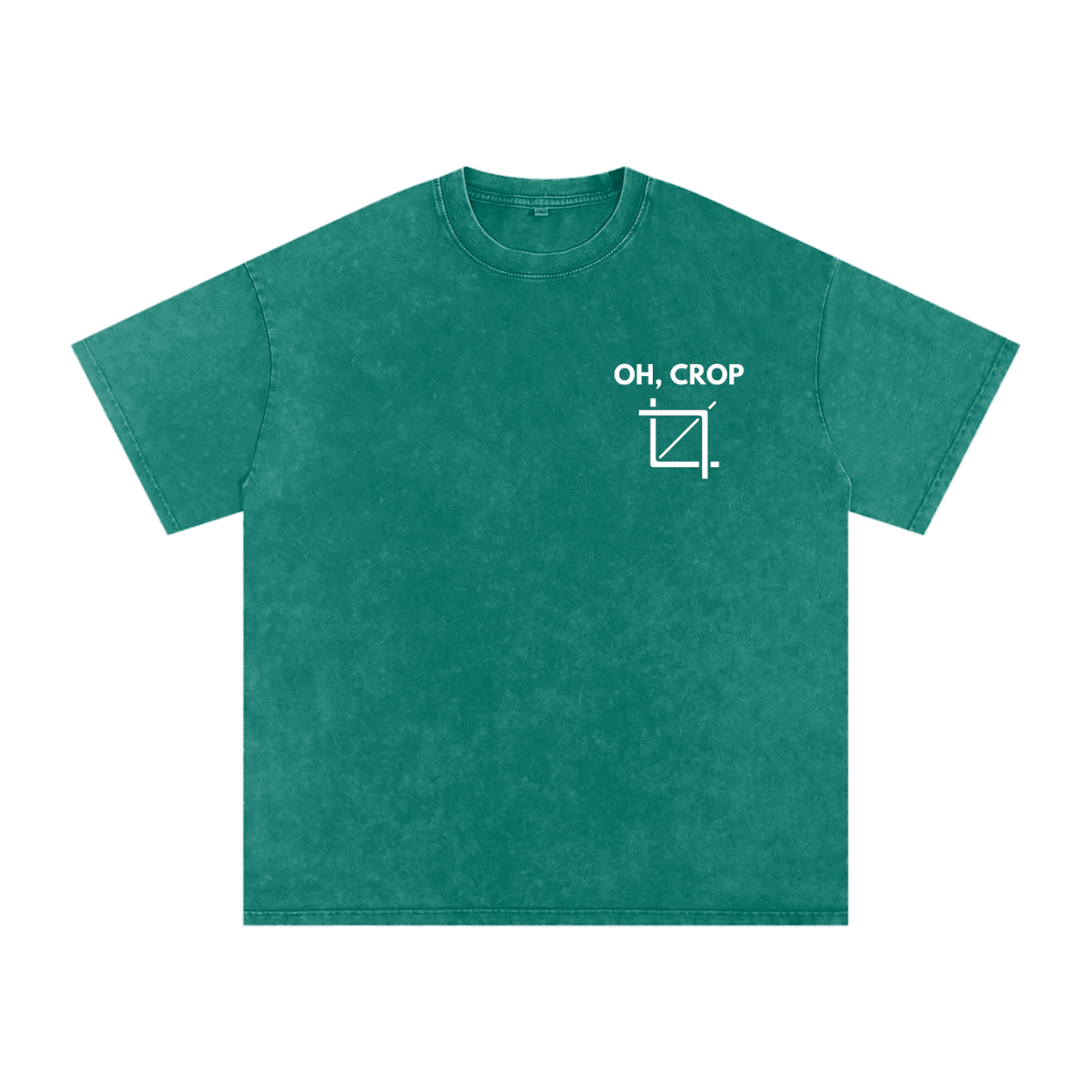 Oh, Crop | Snow Washed Oversized Cotton T-Shirt
