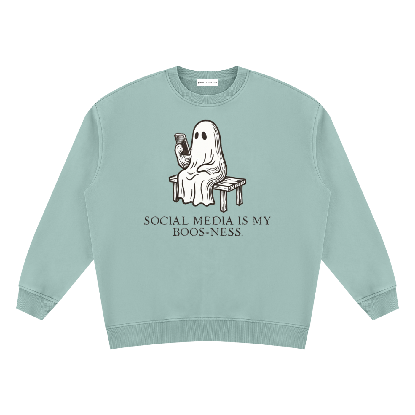 Social Media is My Boos-ness | Unisex Vintage Wash Fleece Sweatshirt