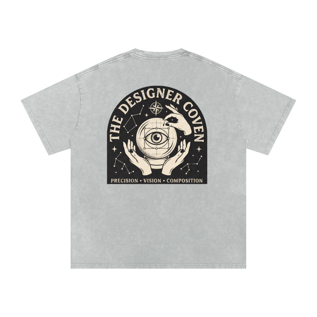 The Designer Coven | Snow Washed Oversized Cotton T-Shirt