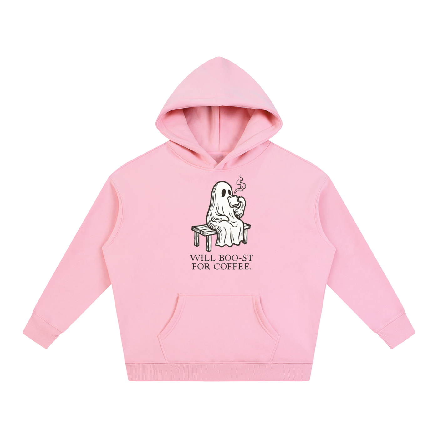 Will Boo-st for Coffee | Oversize Fleeced Hoodie