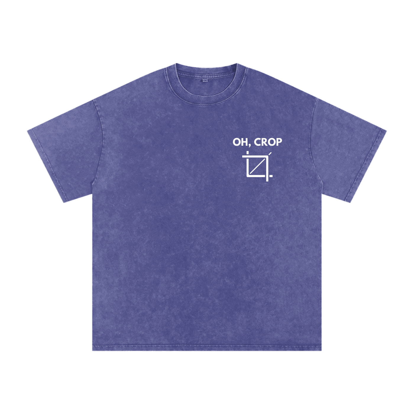 Oh, Crop | Snow Washed Oversized Cotton T-Shirt