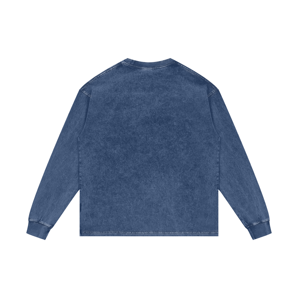Accepts All Cookies | Acid Wash Oversize Long Sleeve T-Shirt