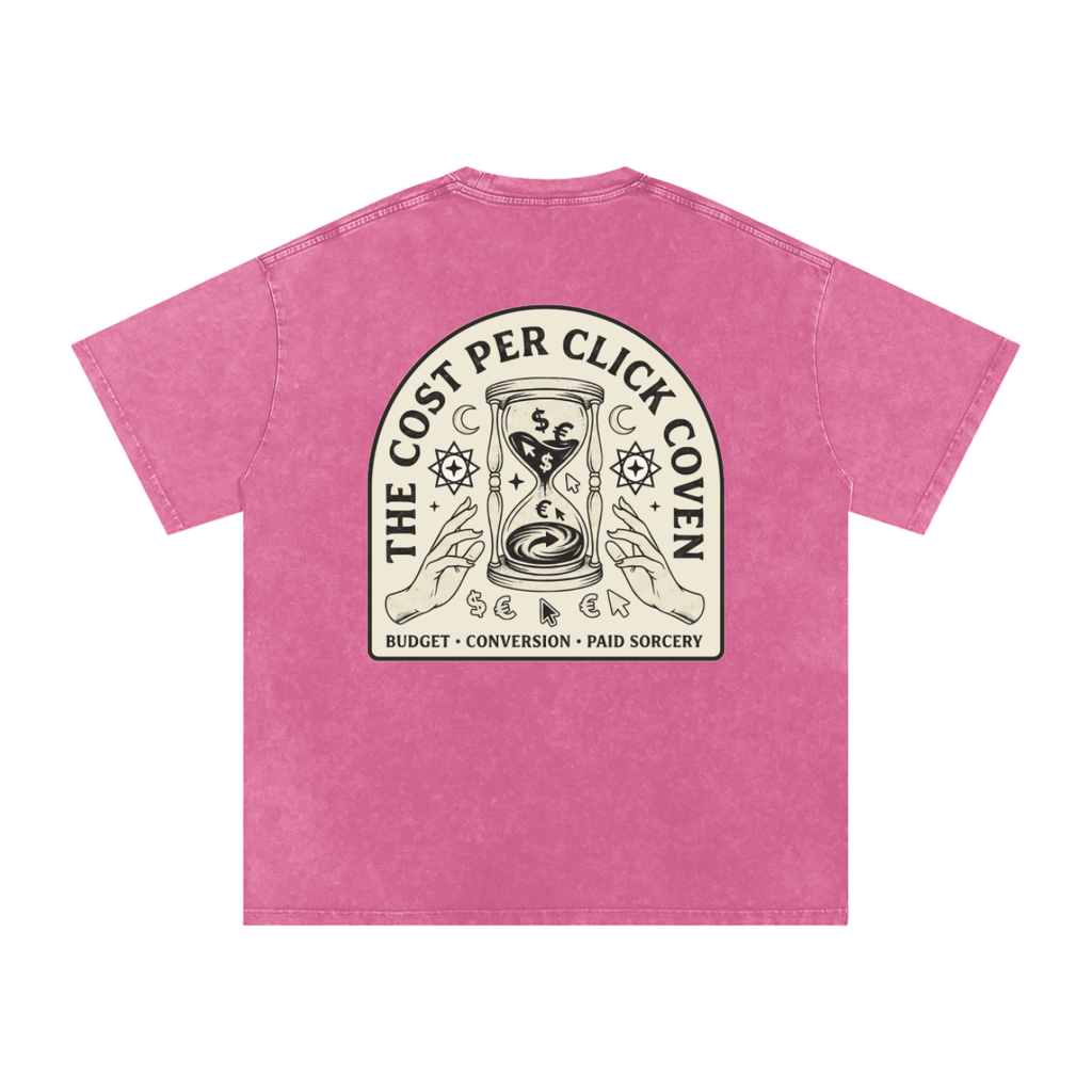 The Cost Per Click Coven | Snow Washed Oversized Cotton T-Shirt