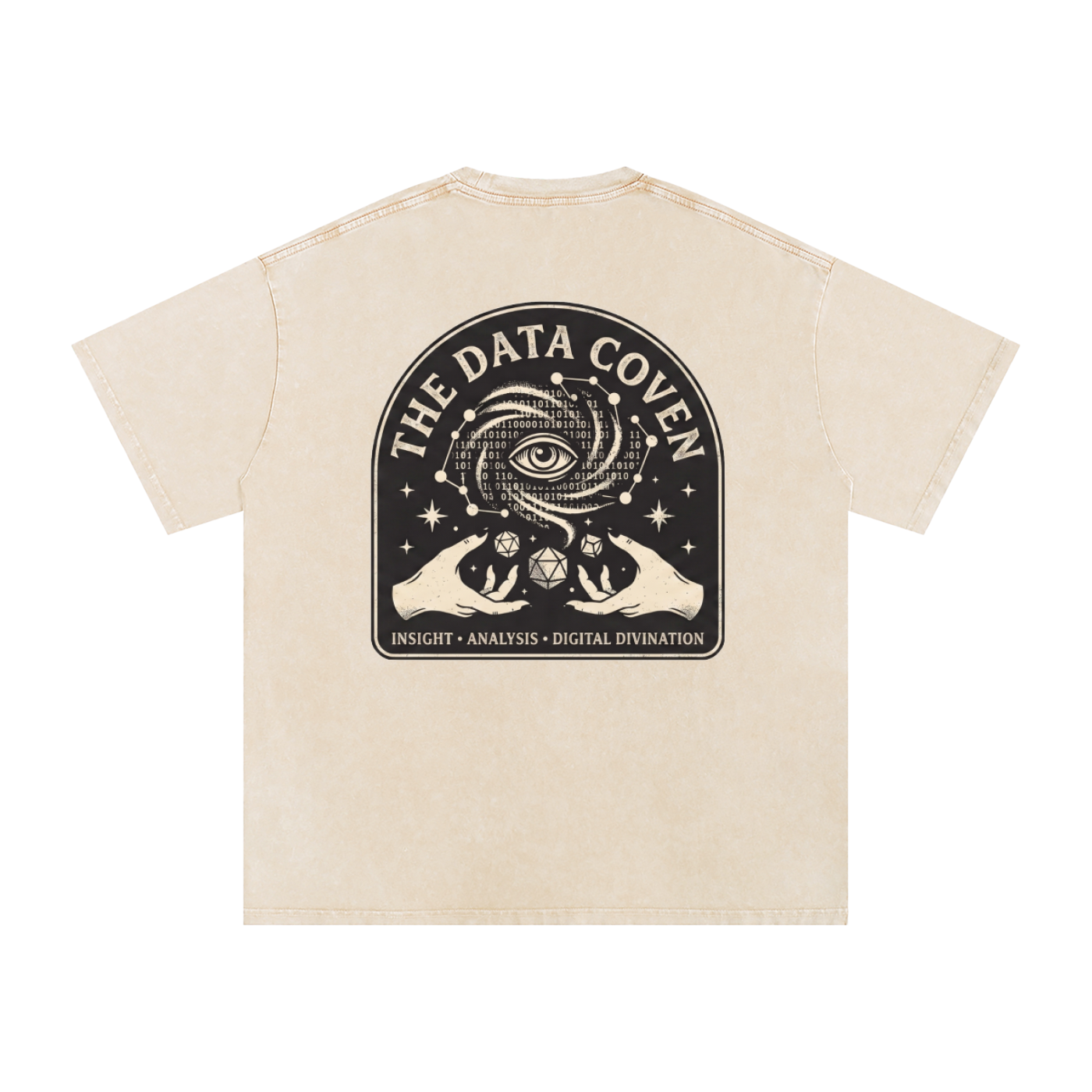 The Data Coven | Snow Washed Oversized Cotton T-Shirt
