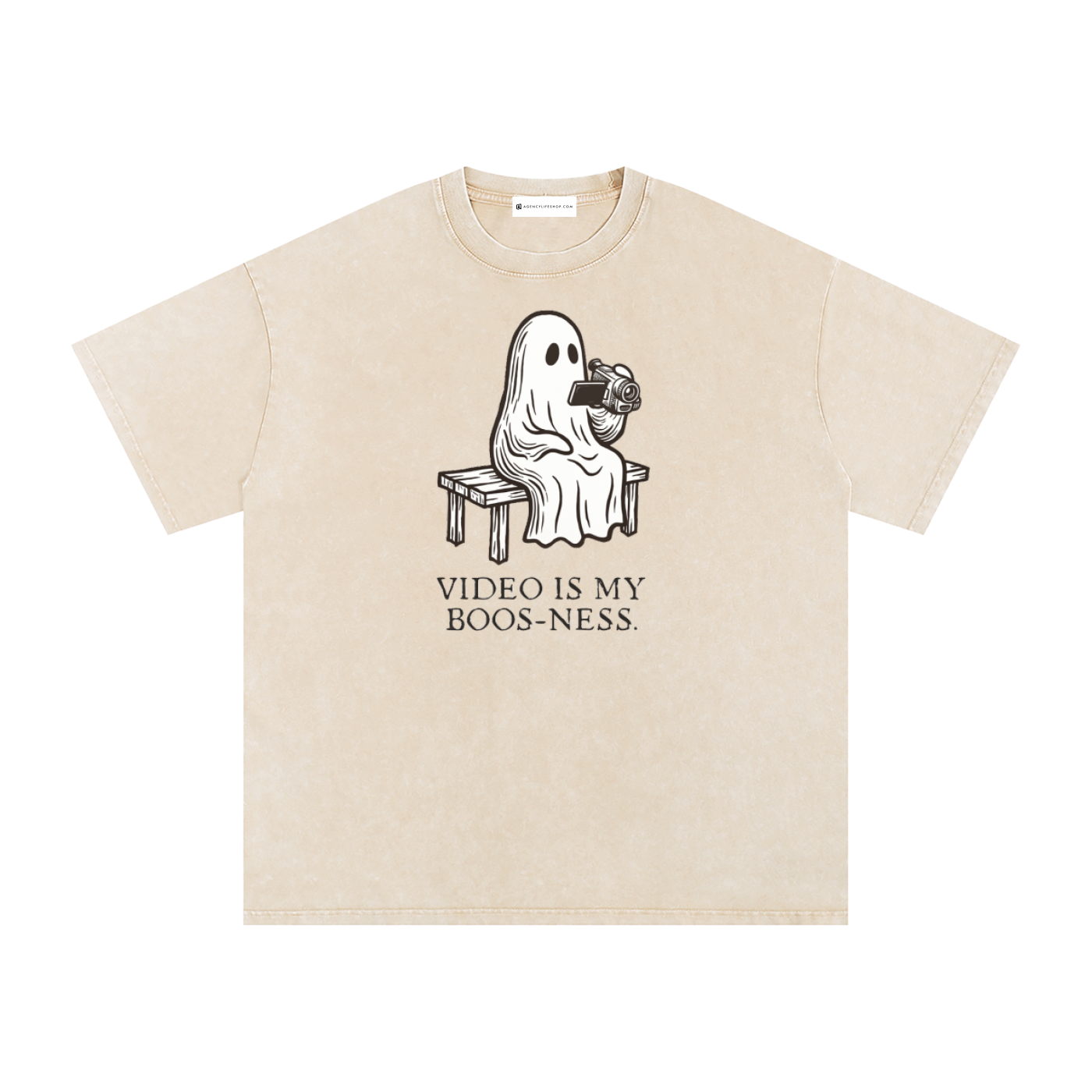 Video is My Boos-ness | Snow Washed Oversized Cotton T-Shirt