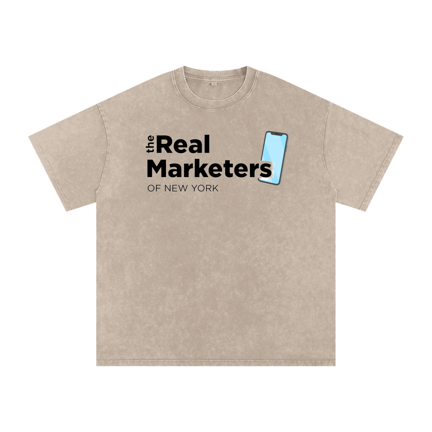 Real Marketer: New York | Snow Washed Oversized Cotton T-Shirt