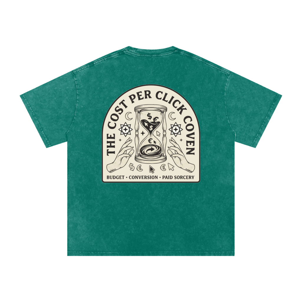 The Cost Per Click Coven | Snow Washed Oversized Cotton T-Shirt