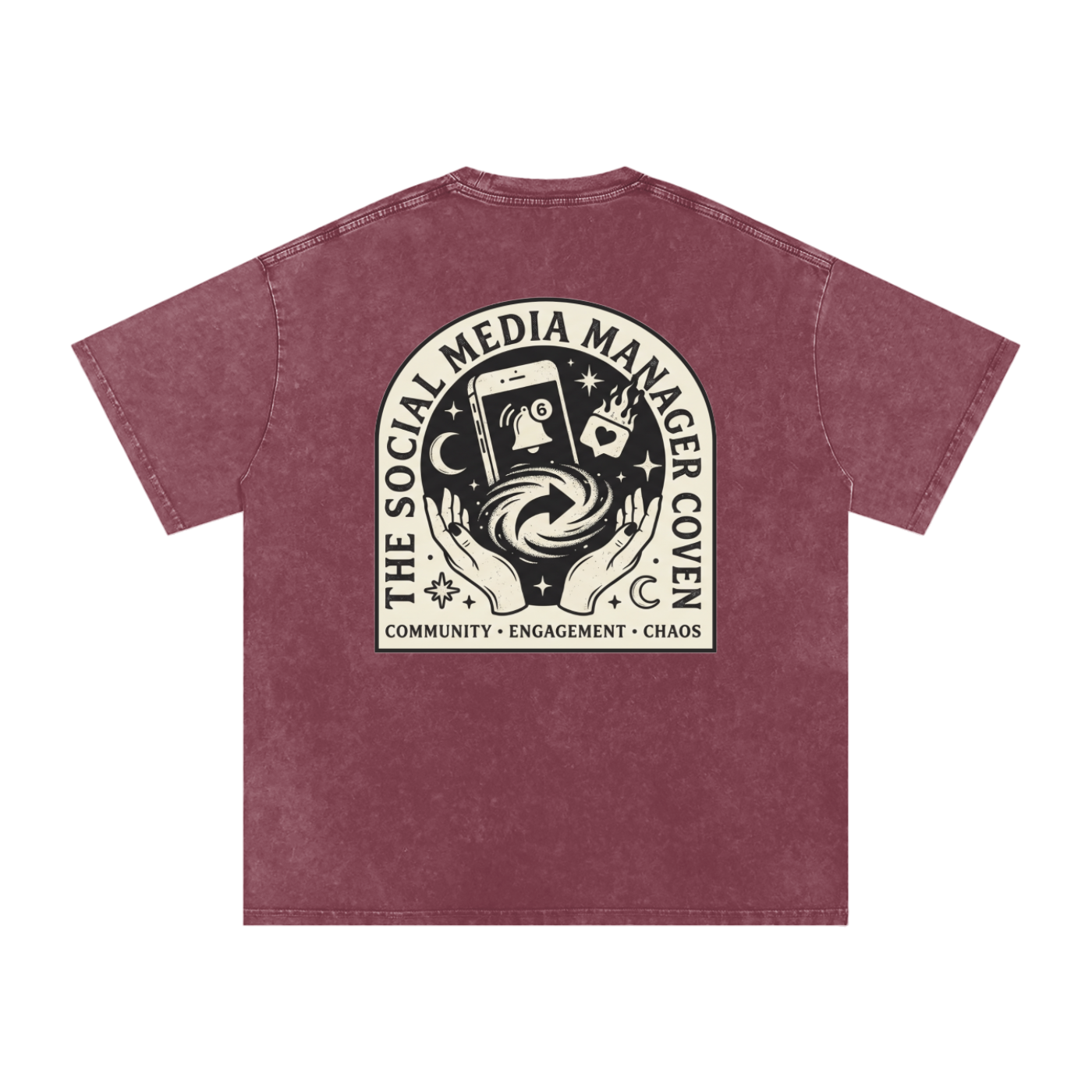 The Social Media Marketing Coven | Snow Washed Oversized Cotton T-Shirt