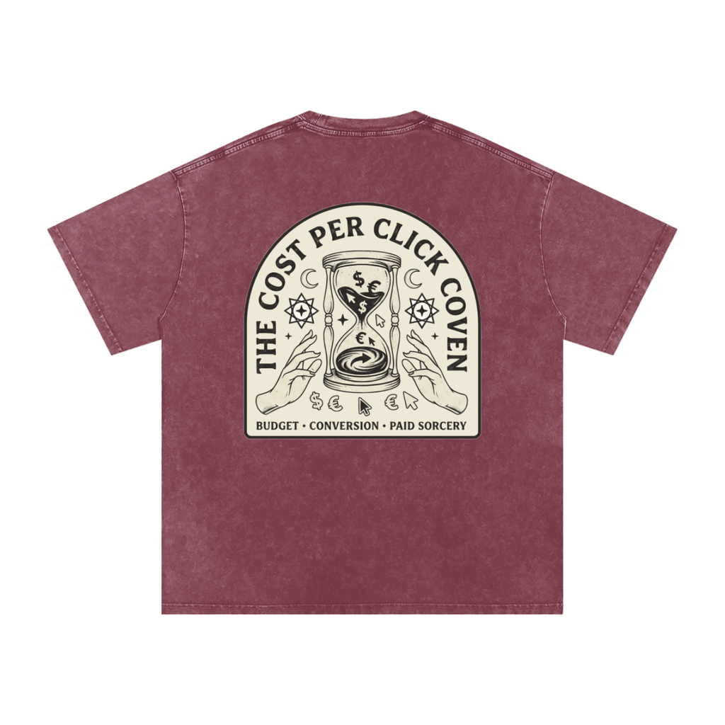 The Cost Per Click Coven | Snow Washed Oversized Cotton T-Shirt