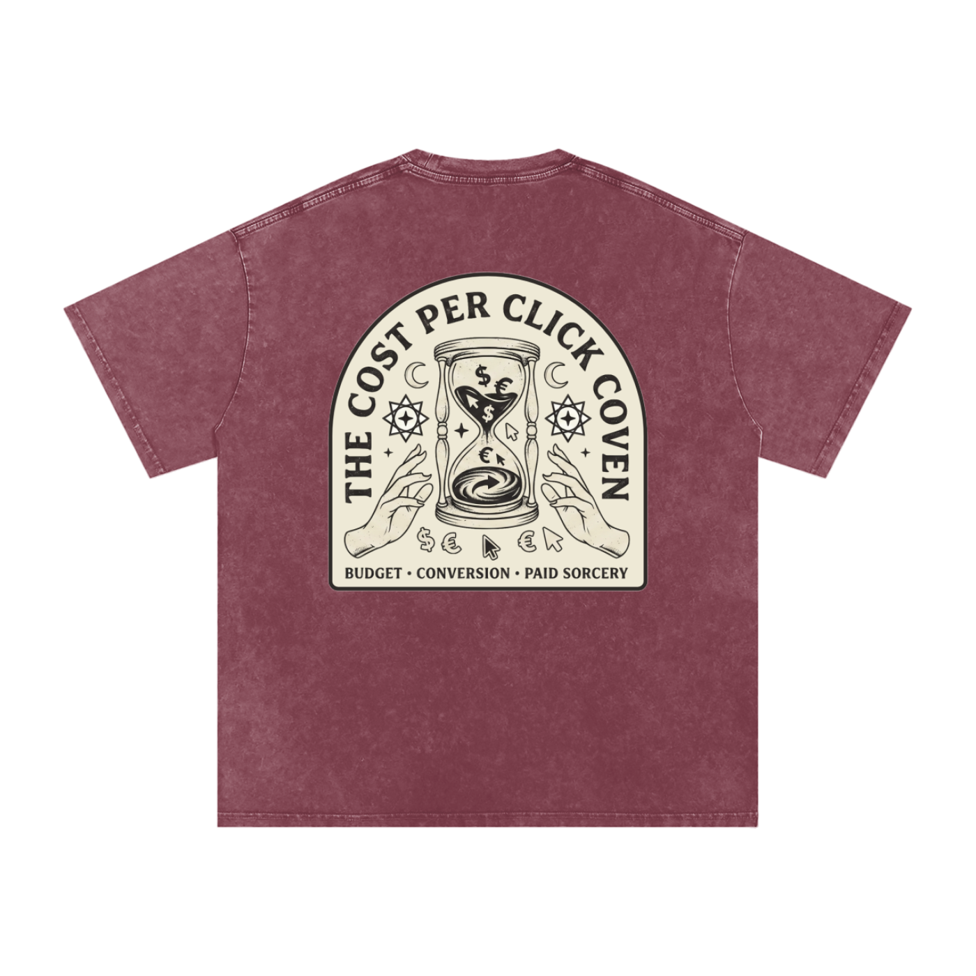 The Cost Per Click Coven | Snow Washed Oversized Cotton T-Shirt
