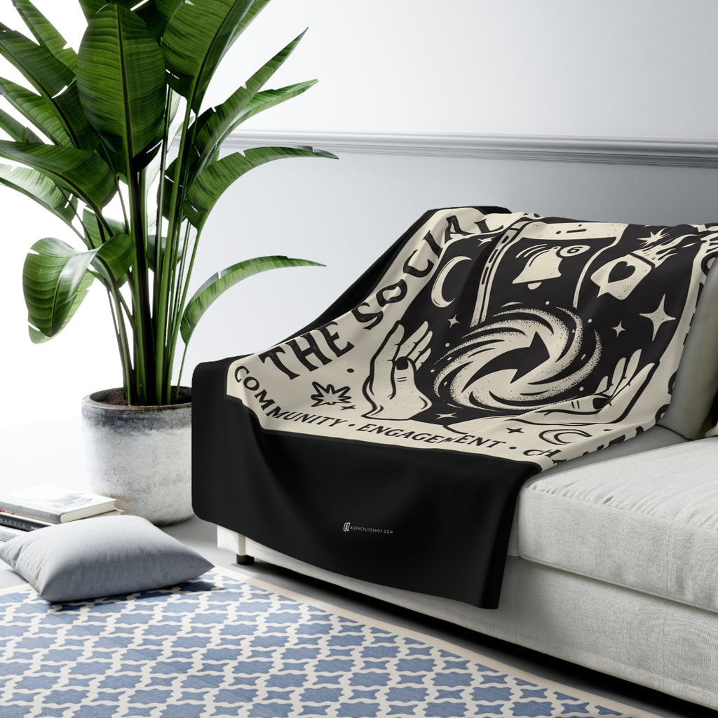 The Social Media Manager Coven | Sherpa Fleece Blanket