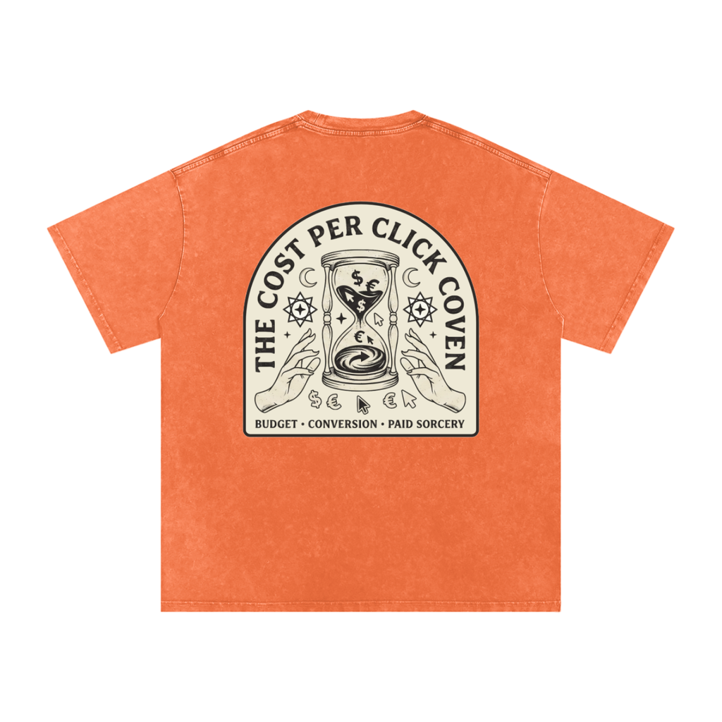 The Cost Per Click Coven | Snow Washed Oversized Cotton T-Shirt
