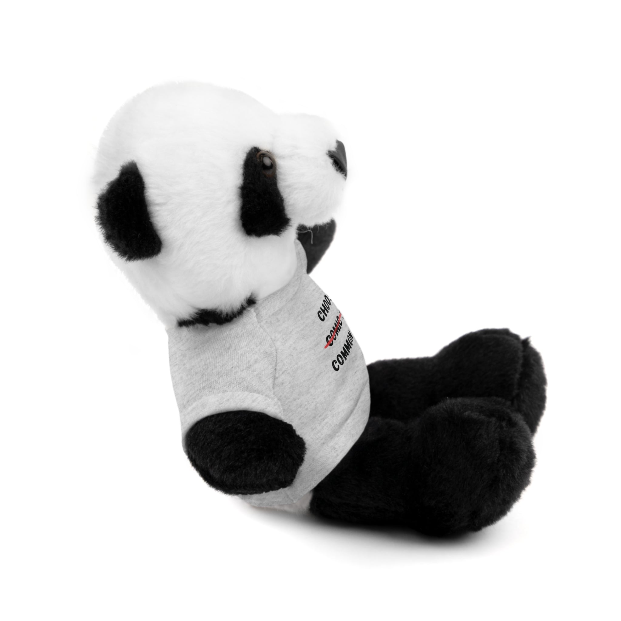 Choose Common Sense | Plush Stuffed Toy with Graphic Tee