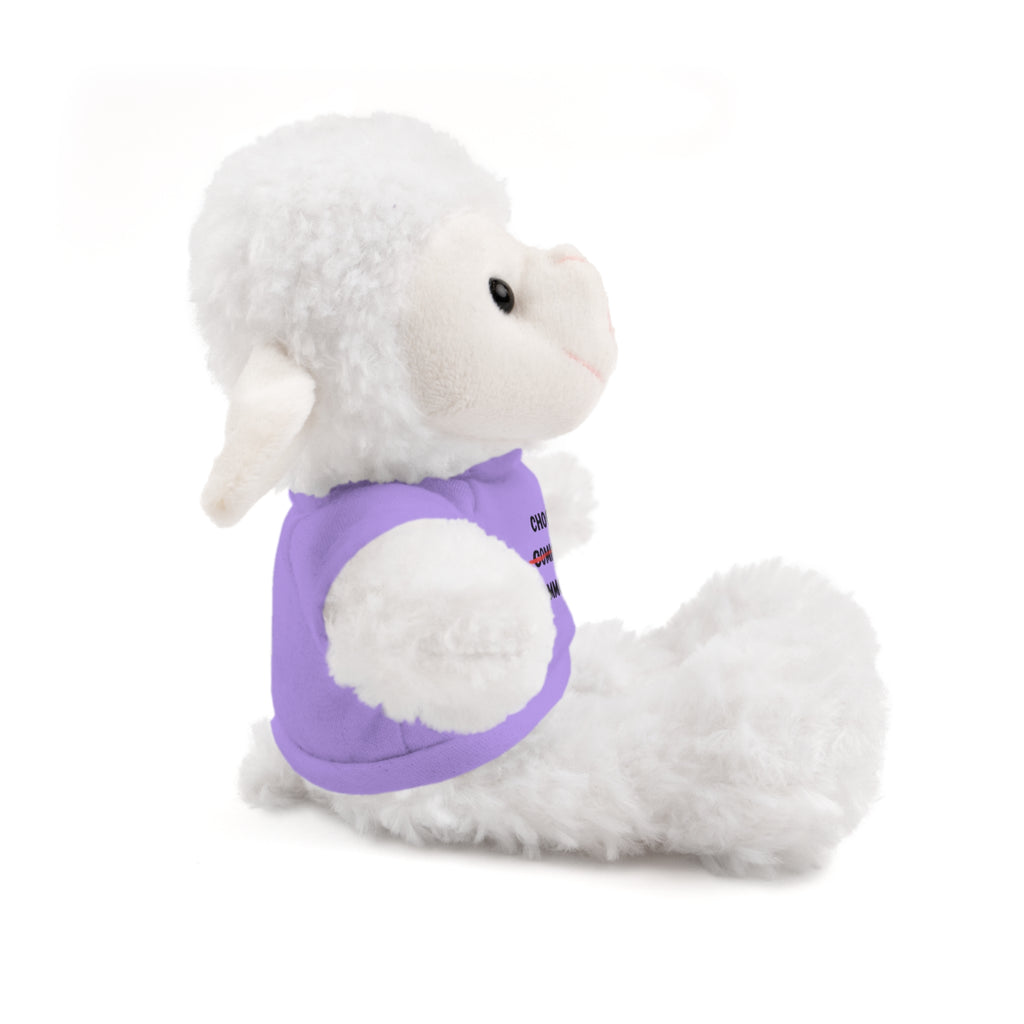 Choose Common Sense | Plush Stuffed Toy with Graphic Tee