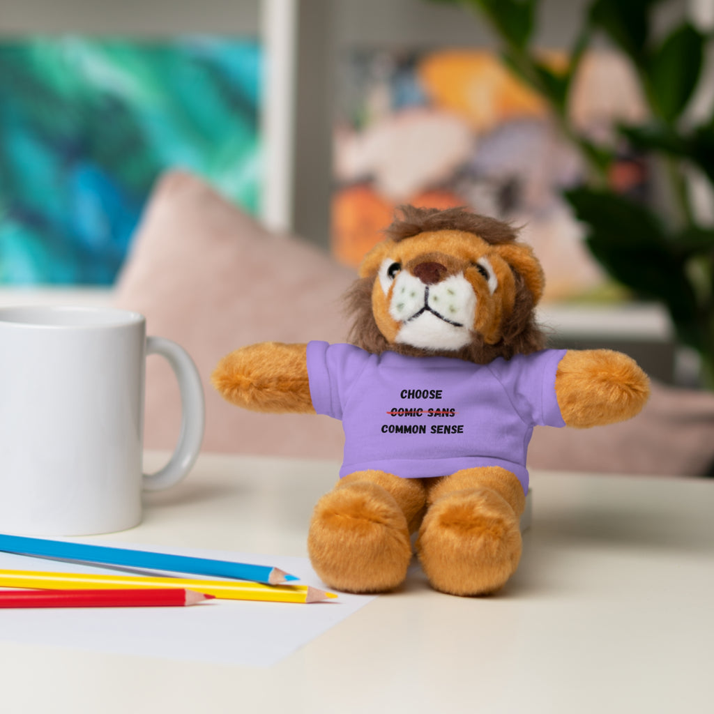 Choose Common Sense | Plush Stuffed Toy with Graphic Tee