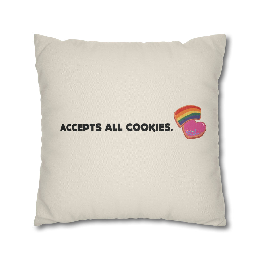Accepts All Cookies | Polyester Square Pillowcase
