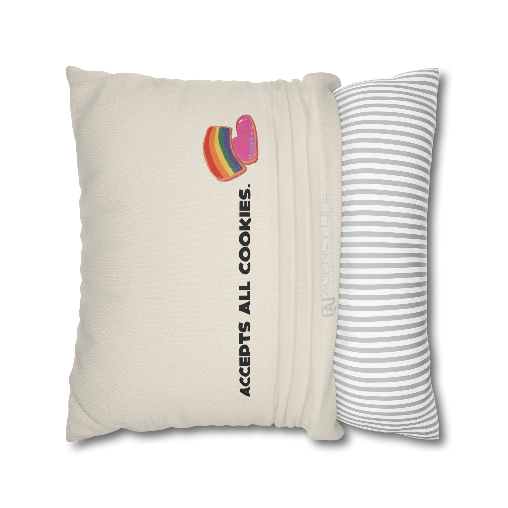 Accepts All Cookies | Polyester Square Pillowcase
