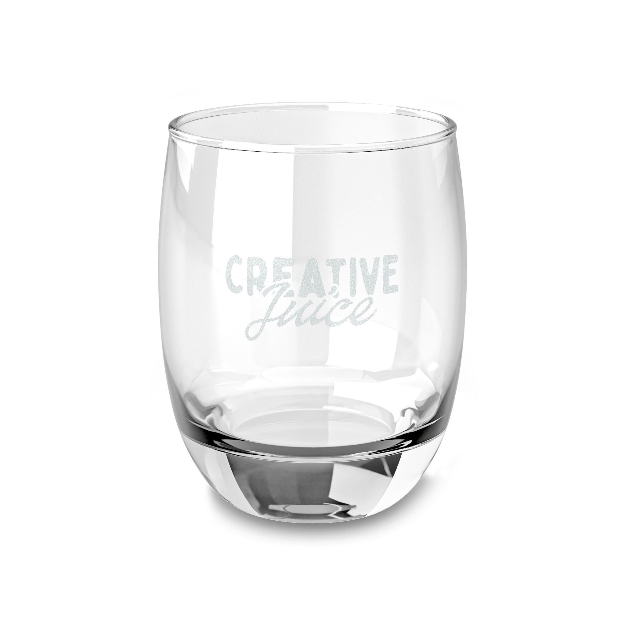 Engraved 'Creative Juice' Whiskey Glass - 6oz Stemless Rocks Glass