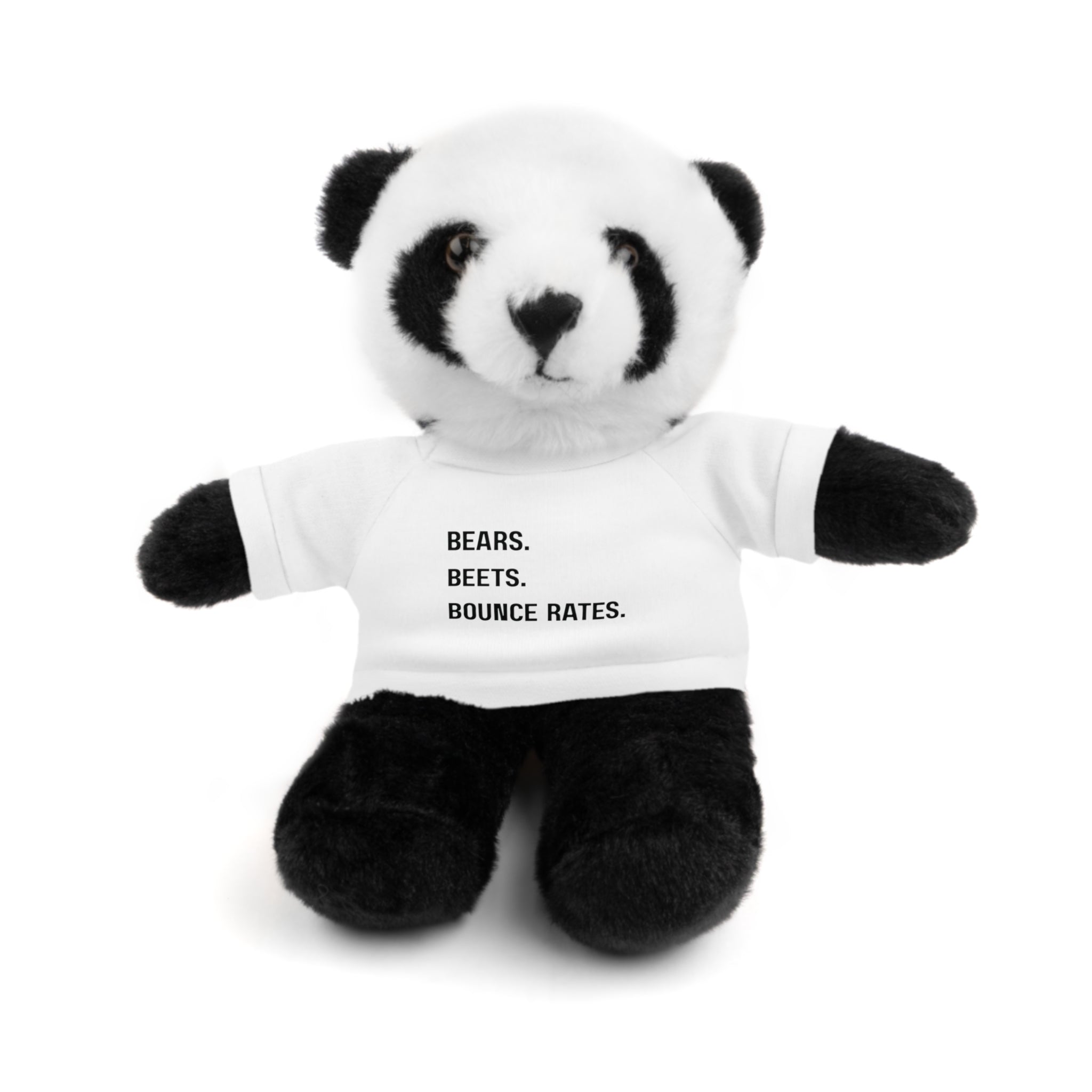 Bears. Beets. Bounce Rates. | Plush Stuffed Toy with Graphic Tee