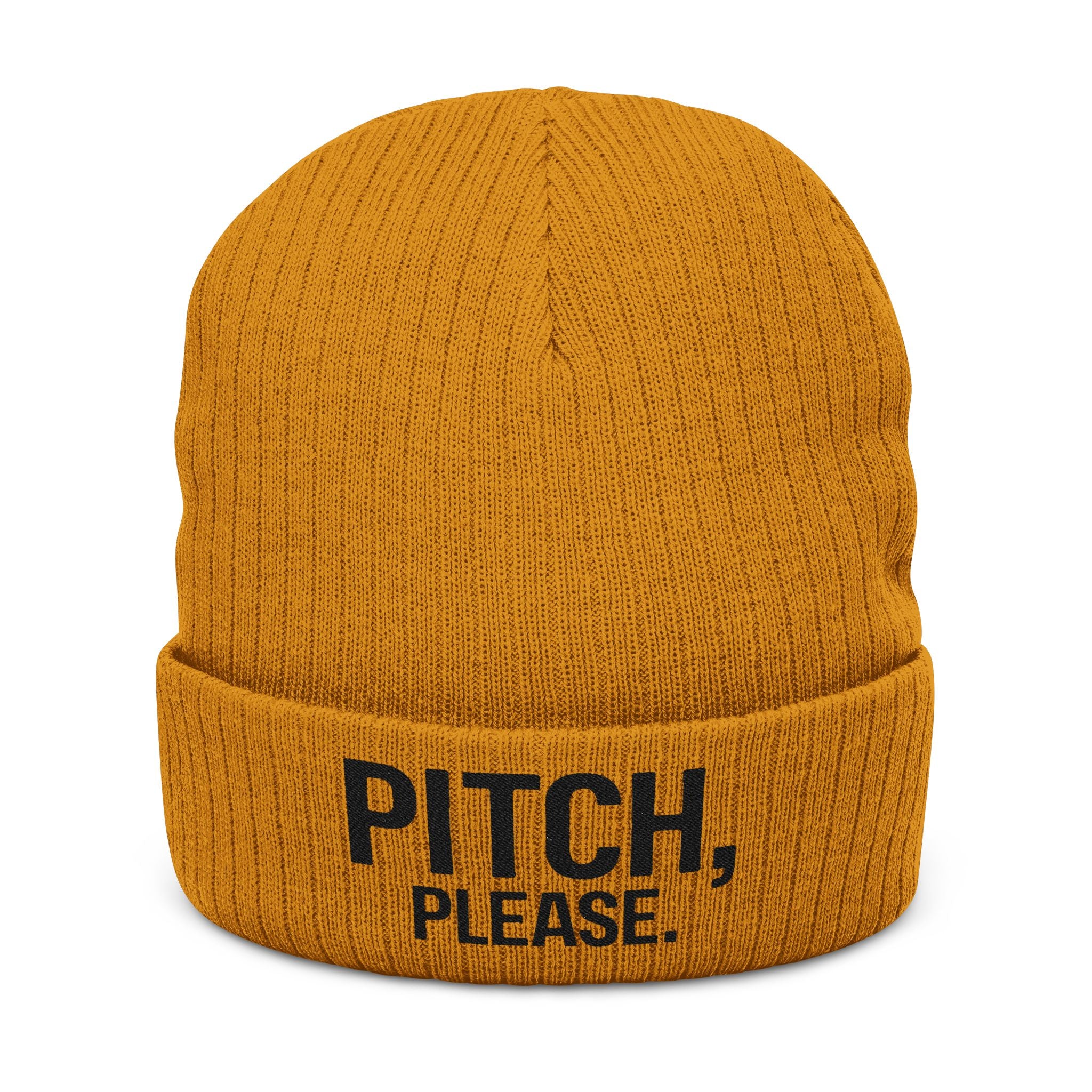 Pitch, Please | Ribbed Knit Beanie