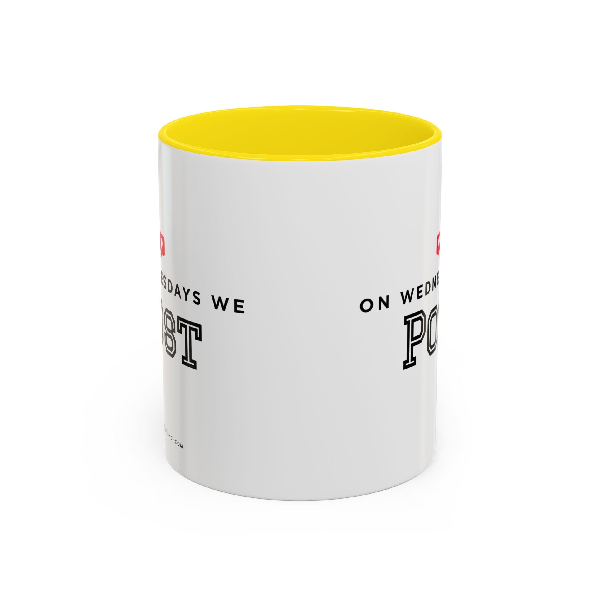 On Wednesdays, We Post | Accent Coffee Mug (11, 15oz)