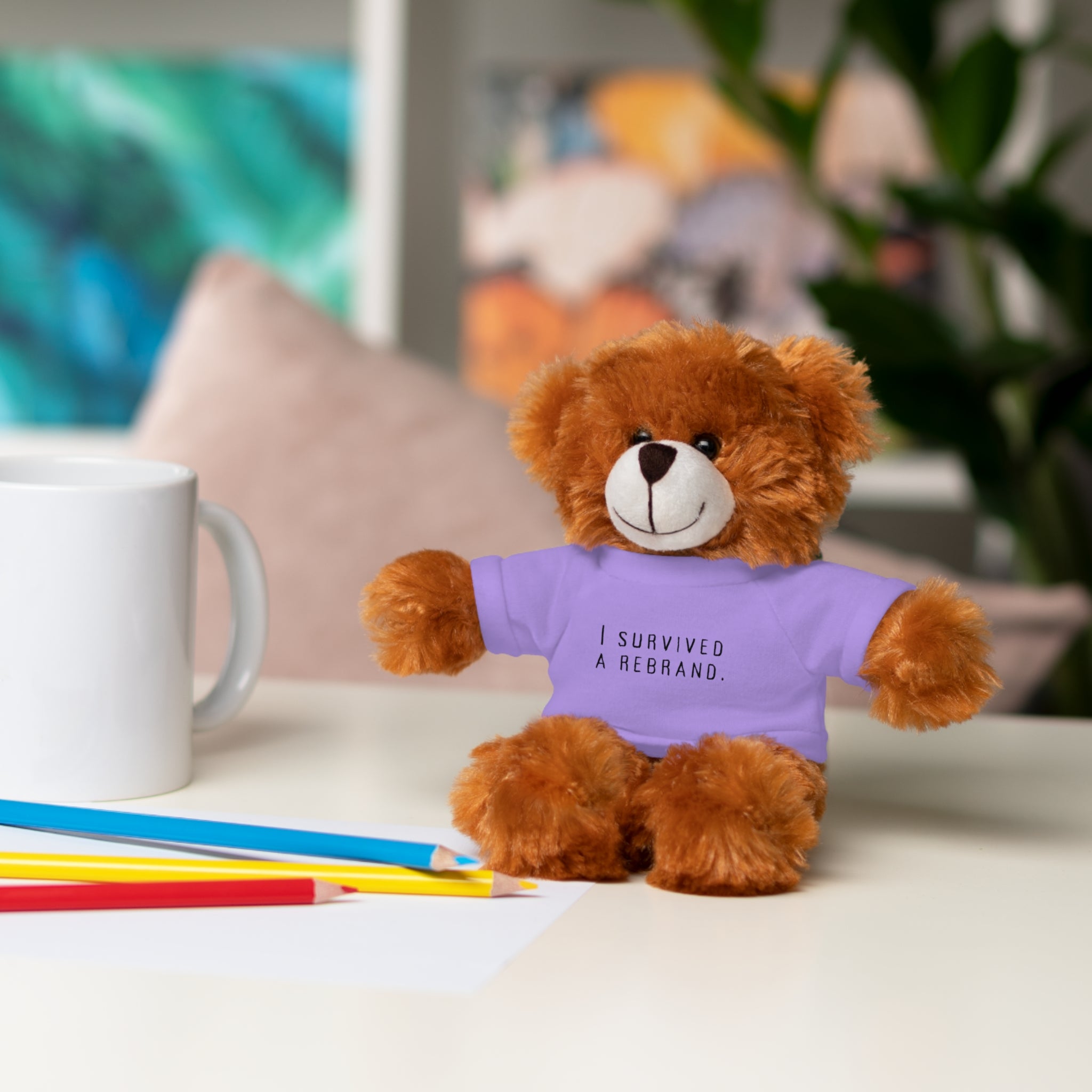 I Survived A Rebrand | Plush Stuffed Toy with Graphic Tee