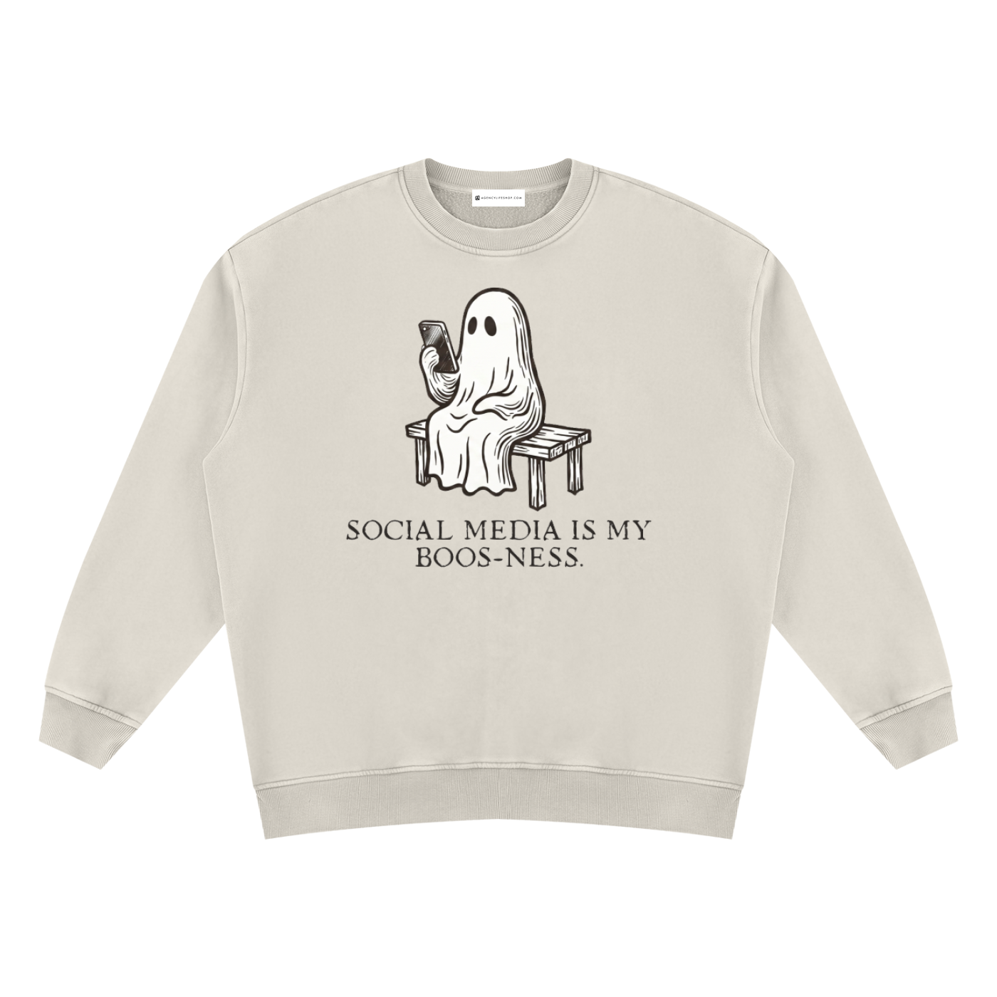 Social Media is My Boos-ness | Unisex Vintage Wash Fleece Sweatshirt