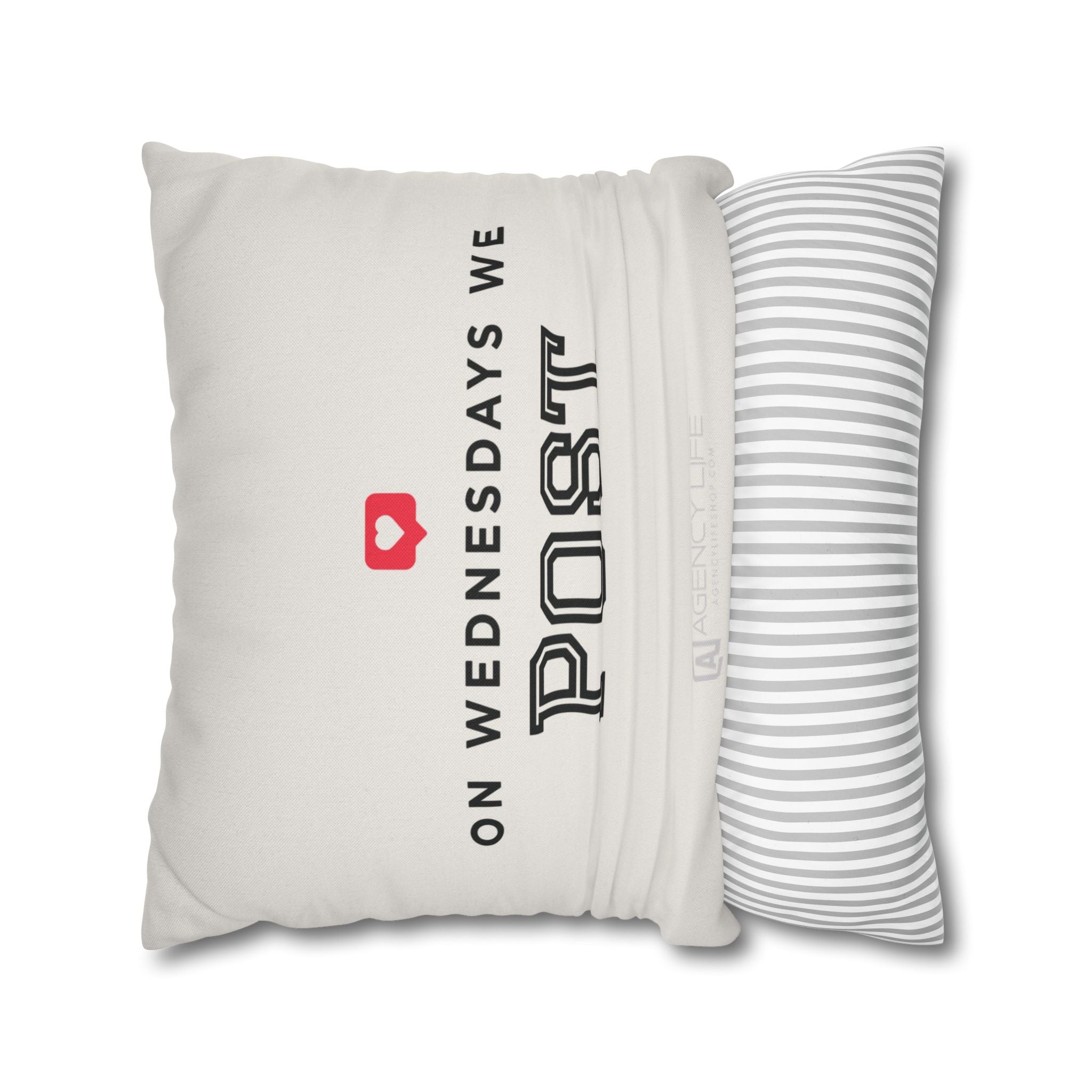 On Wednesdays, We Post | Polyester Square Pillowcase