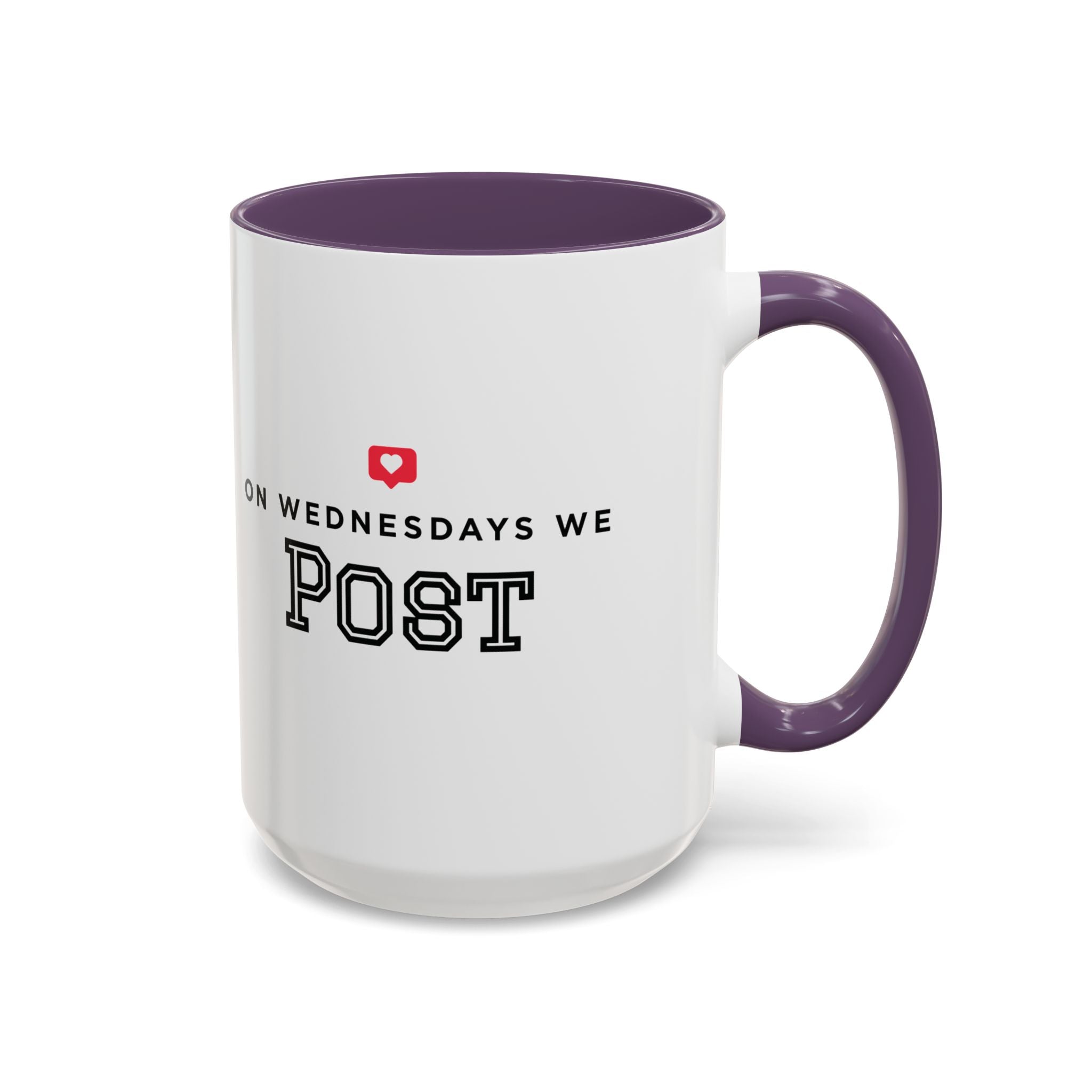 On Wednesdays, We Post | Accent Coffee Mug (11, 15oz)