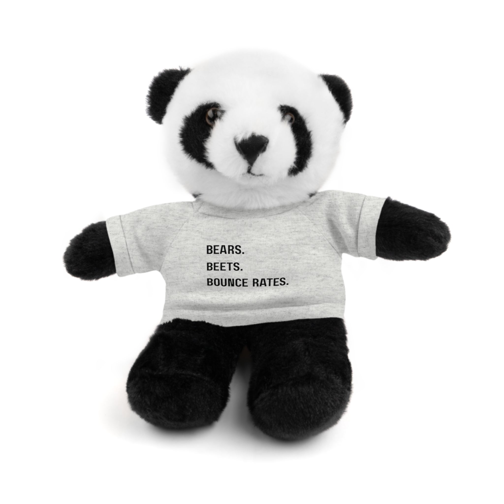 Bears. Beets. Bounce Rates. | Plush Stuffed Toy with Graphic Tee