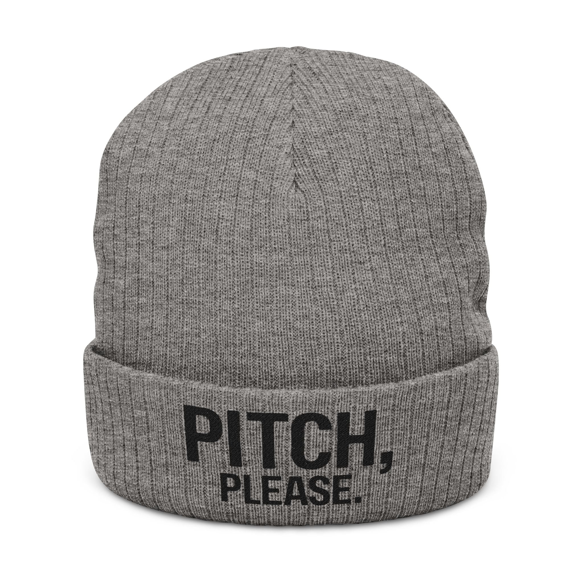 Pitch, Please | Ribbed Knit Beanie