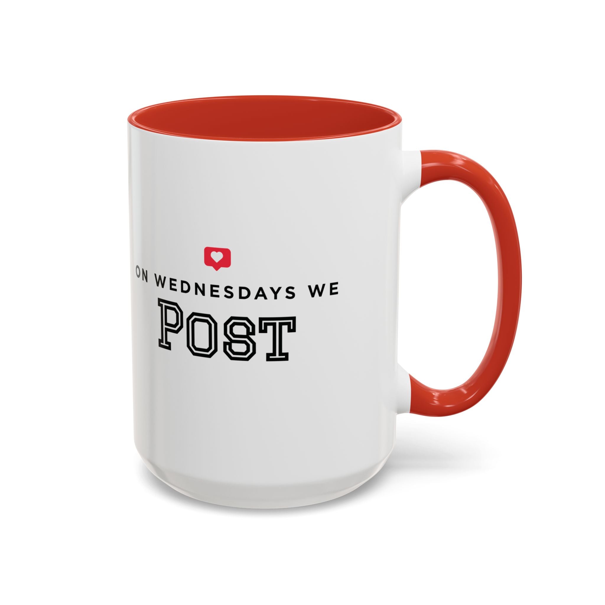 On Wednesdays, We Post | Accent Coffee Mug (11, 15oz)