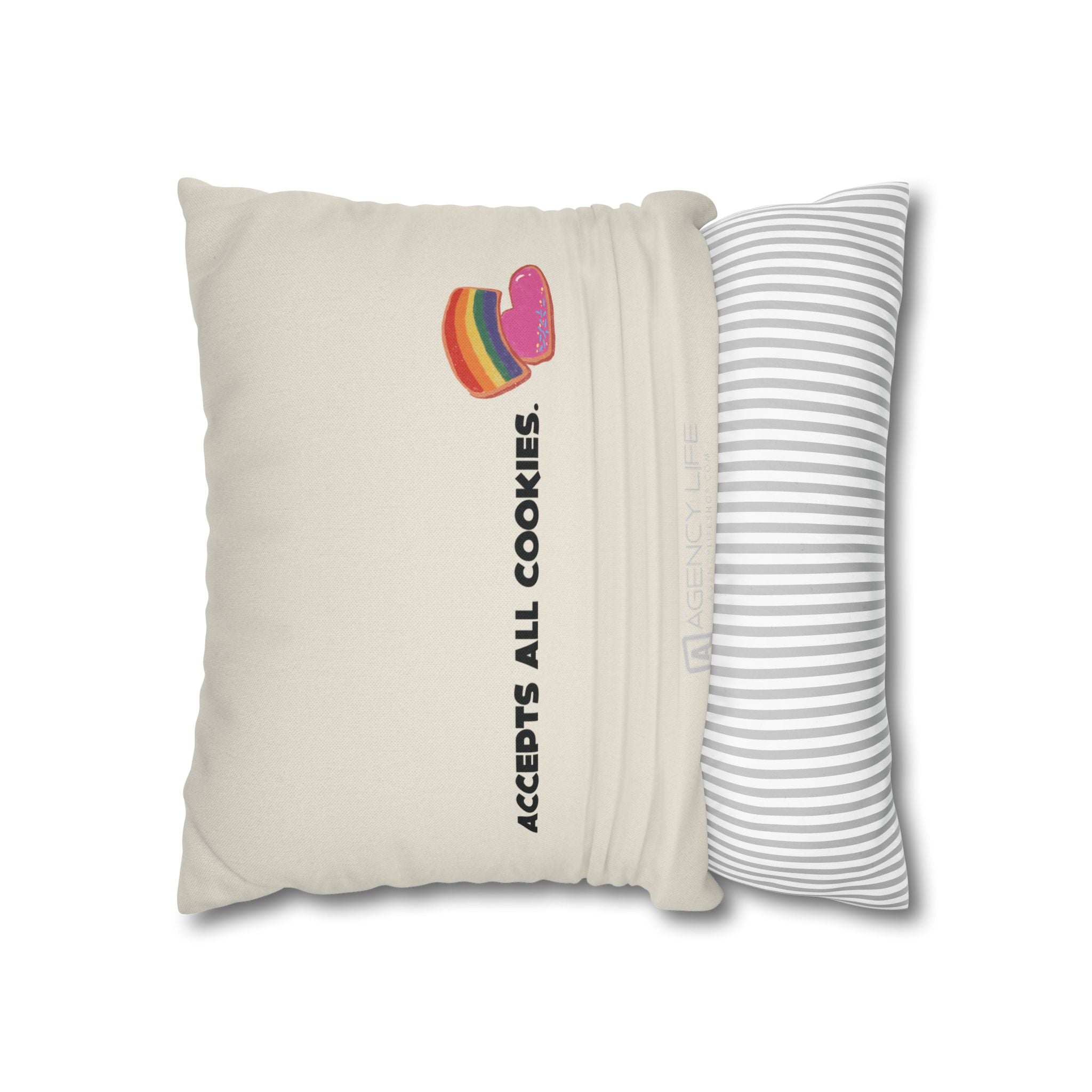 Accepts All Cookies | Polyester Square Pillowcase
