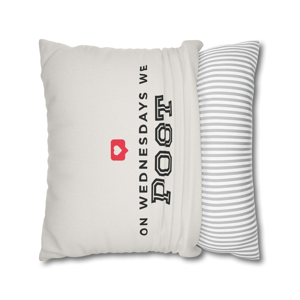 On Wednesdays, We Post | Polyester Square Pillowcase