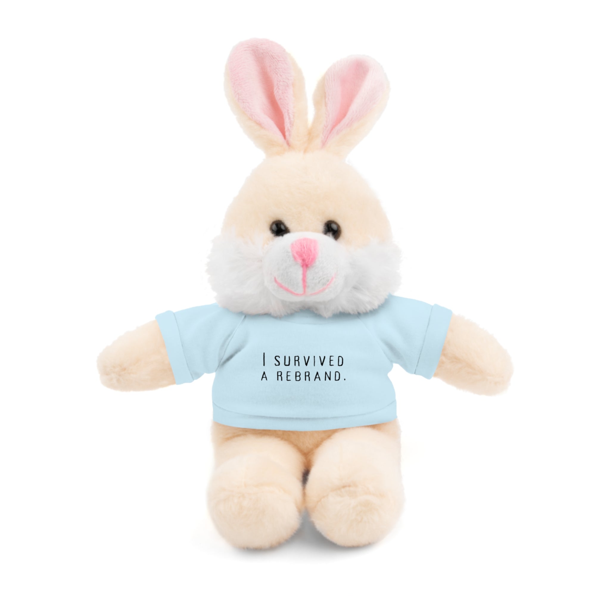 I Survived A Rebrand | Plush Stuffed Toy with Graphic Tee