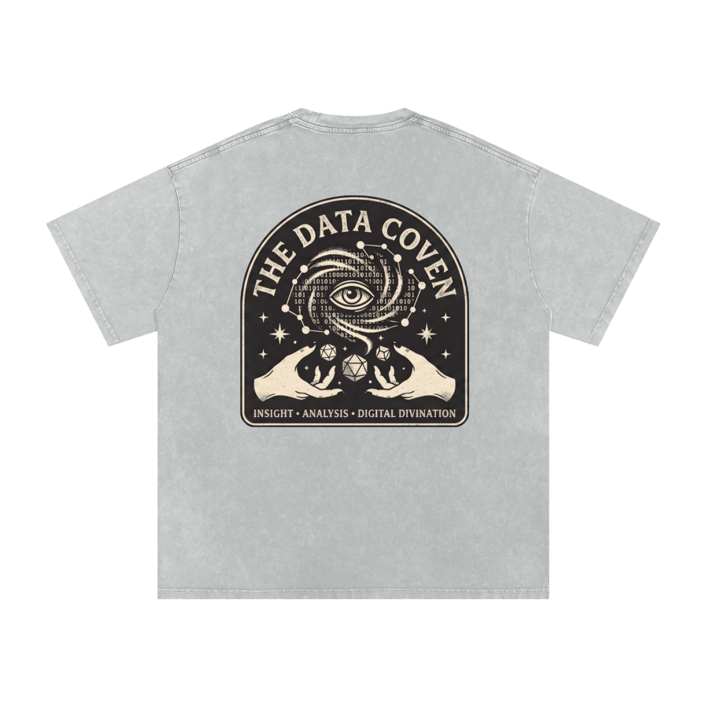 The Data Coven | Snow Washed Oversized Cotton T-Shirt