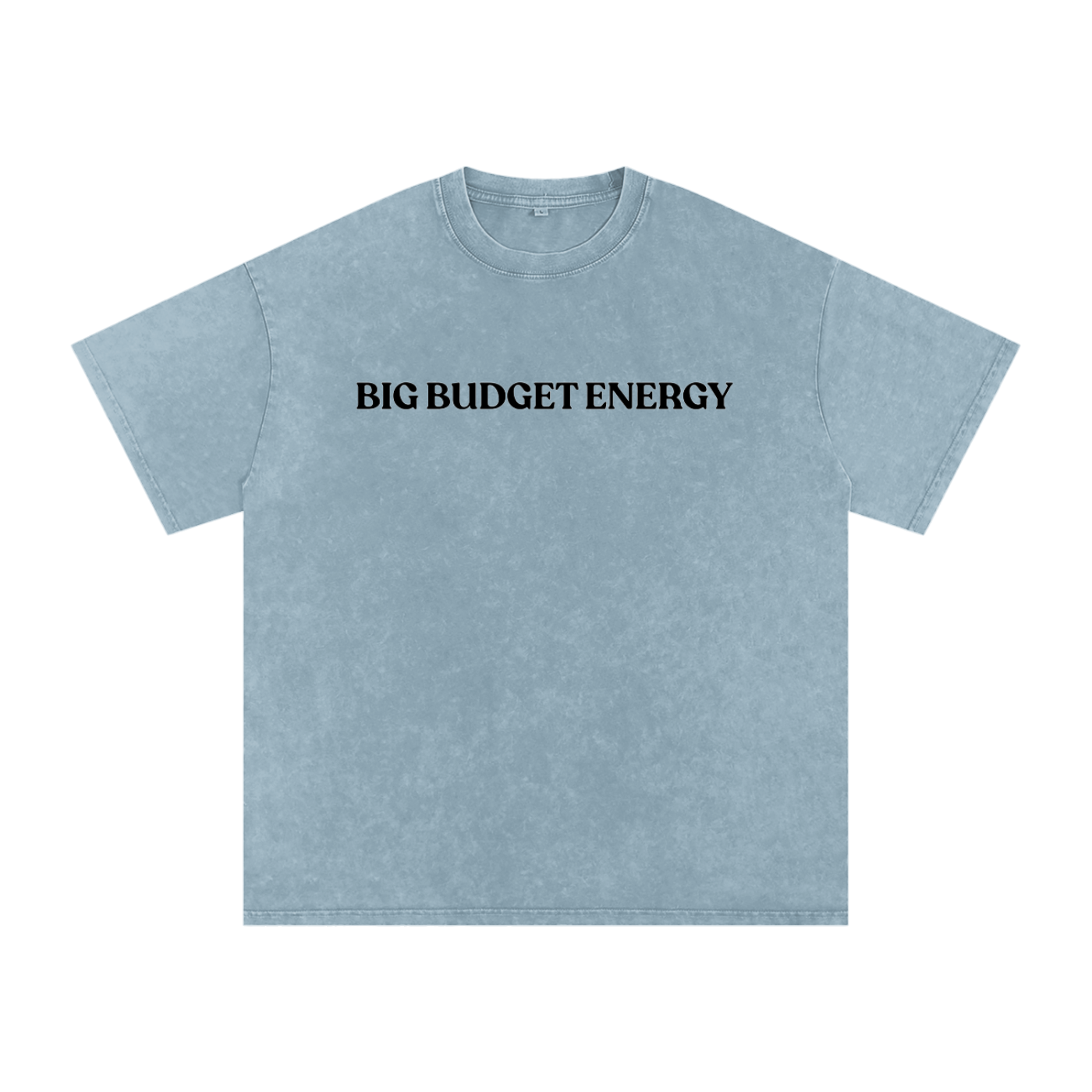Big Budget Energy | Snow Washed Oversized Cotton T-Shirt