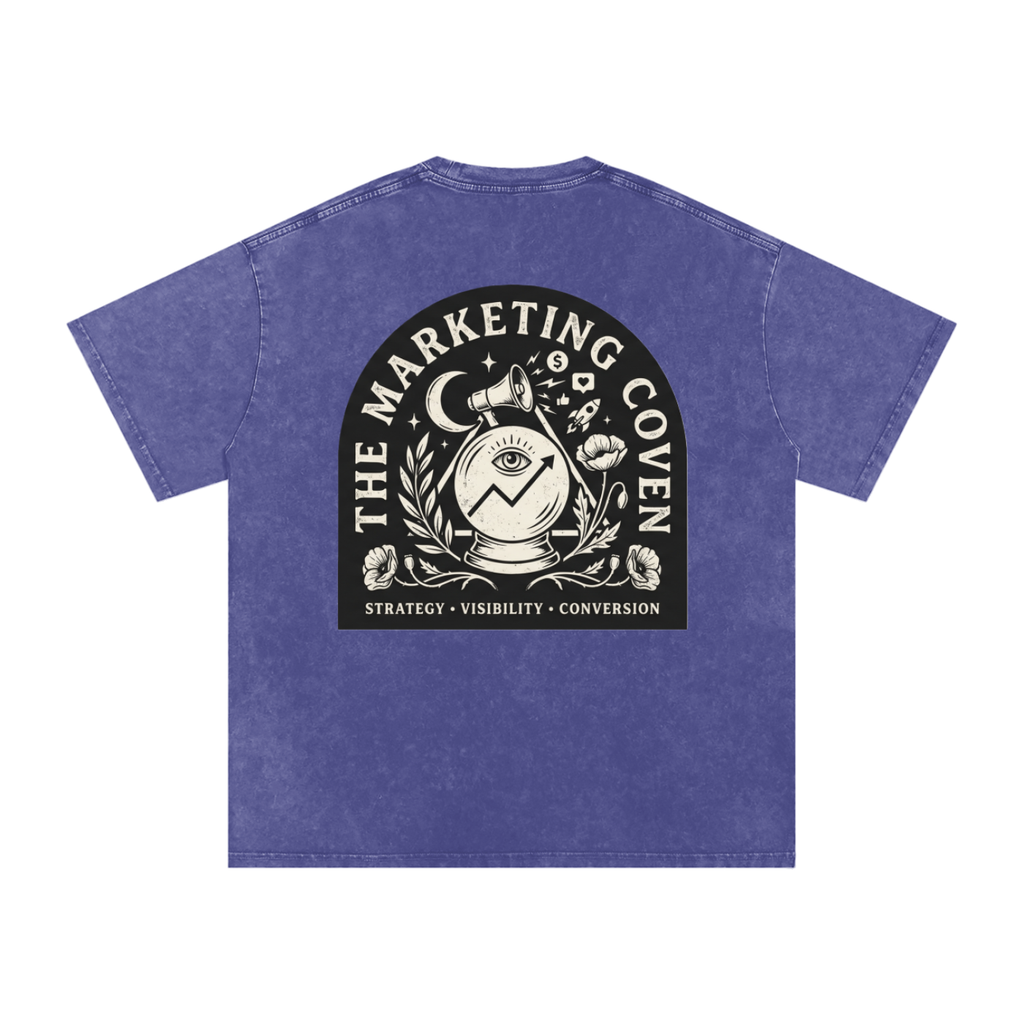 The Marketing Coven | Snow Washed Oversized Cotton T-Shirt