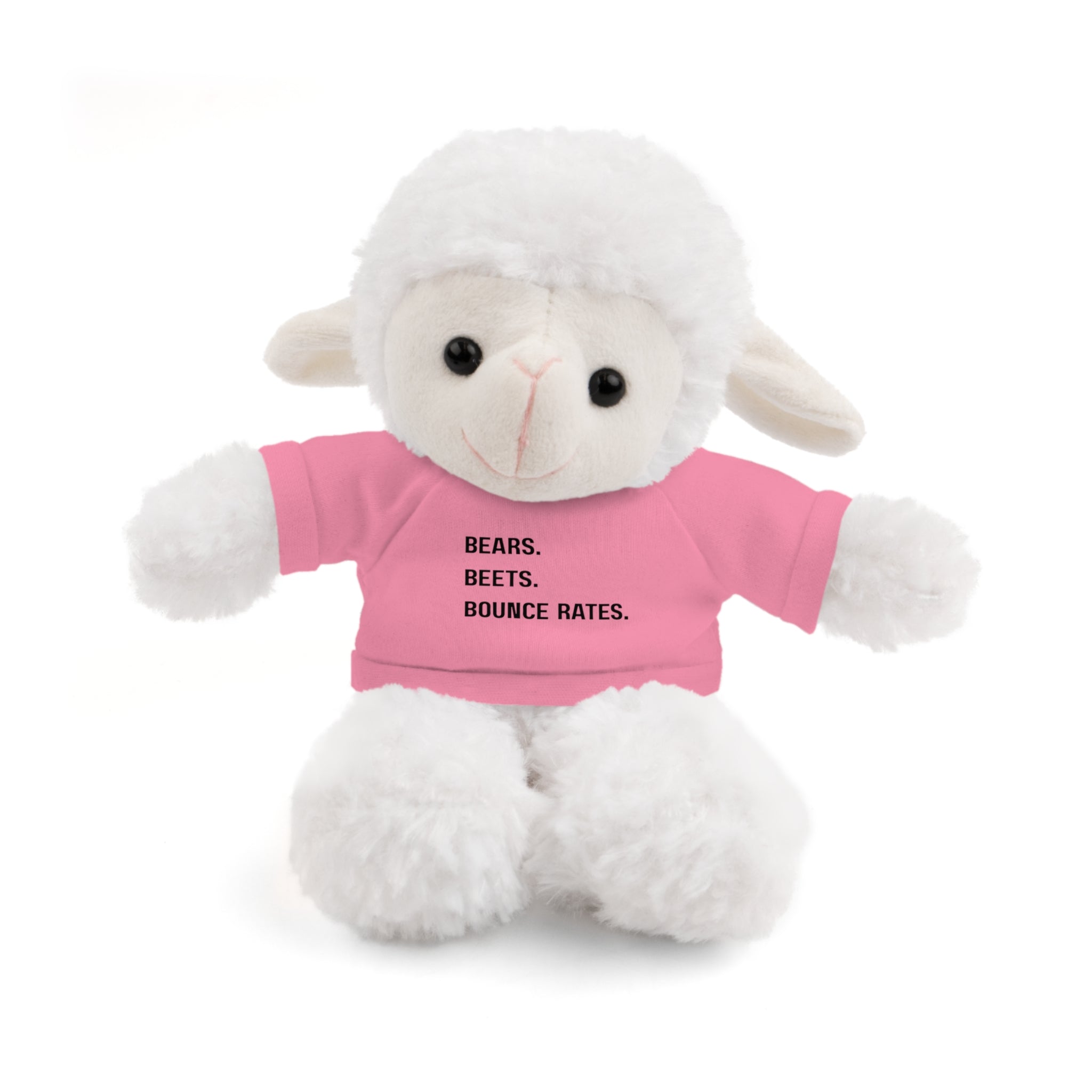 Bears. Beets. Bounce Rates. | Plush Stuffed Toy with Graphic Tee