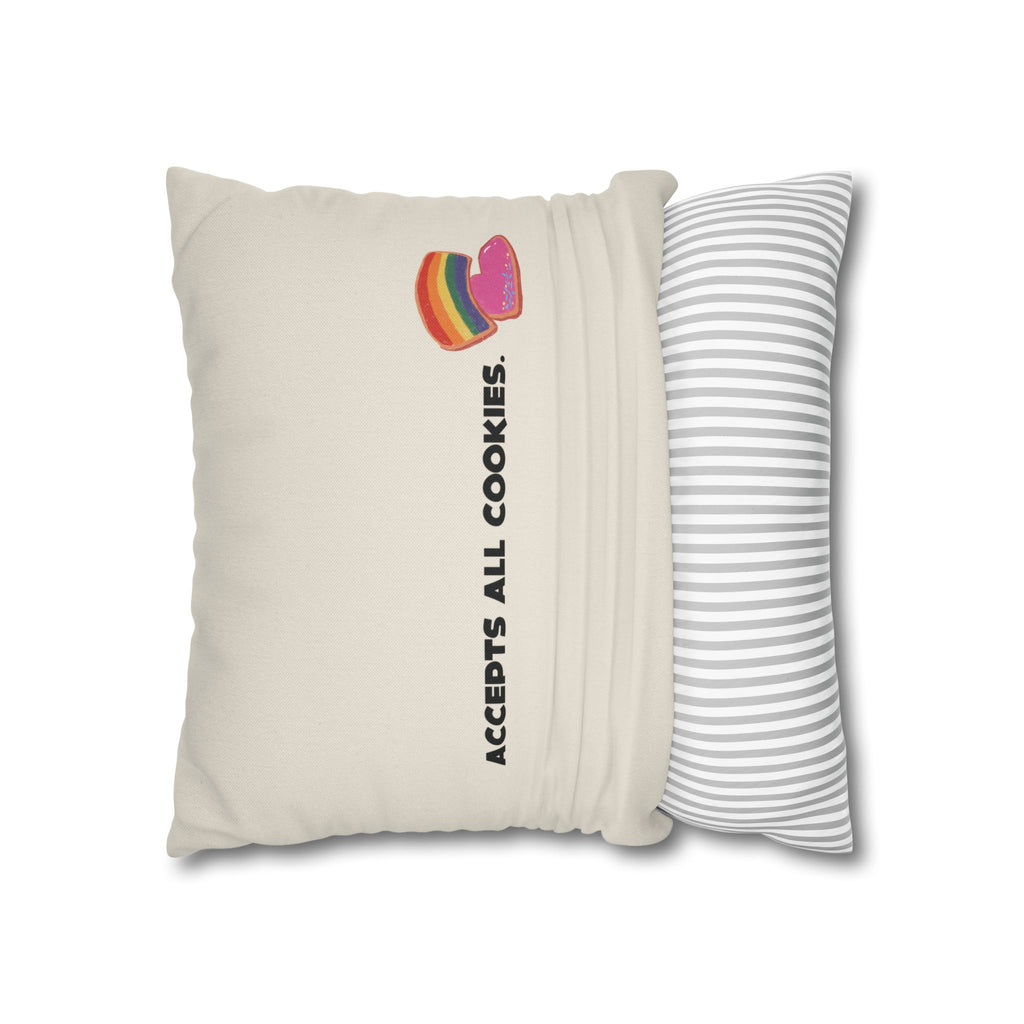 Accepts All Cookies | Polyester Square Pillowcase