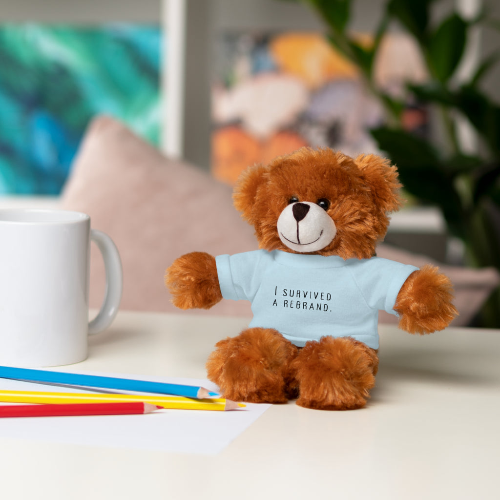 I Survived A Rebrand | Plush Stuffed Toy with Graphic Tee