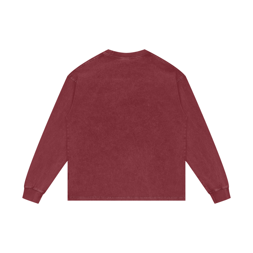 Accepts All Cookies | Acid Wash Oversize Long Sleeve T-Shirt