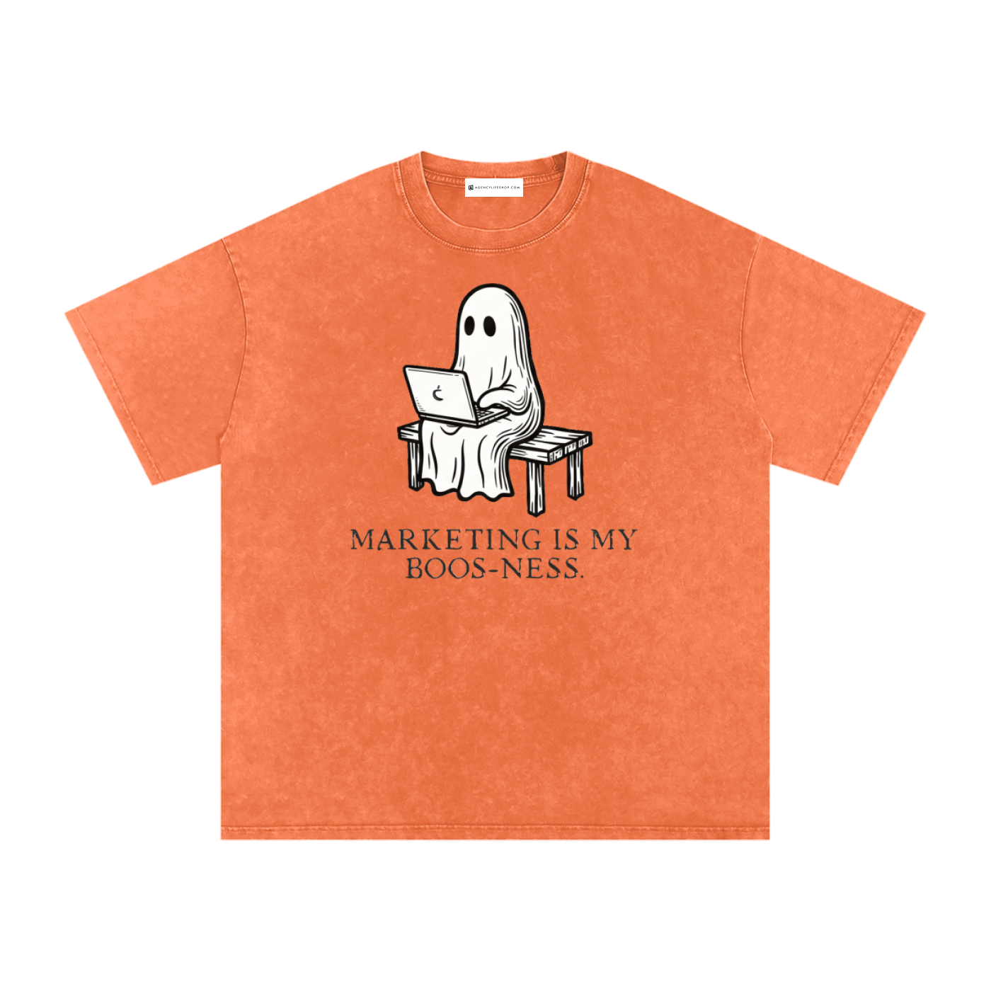 Marketing is My Boos-ness | Snow Washed Oversized Cotton T-Shirt