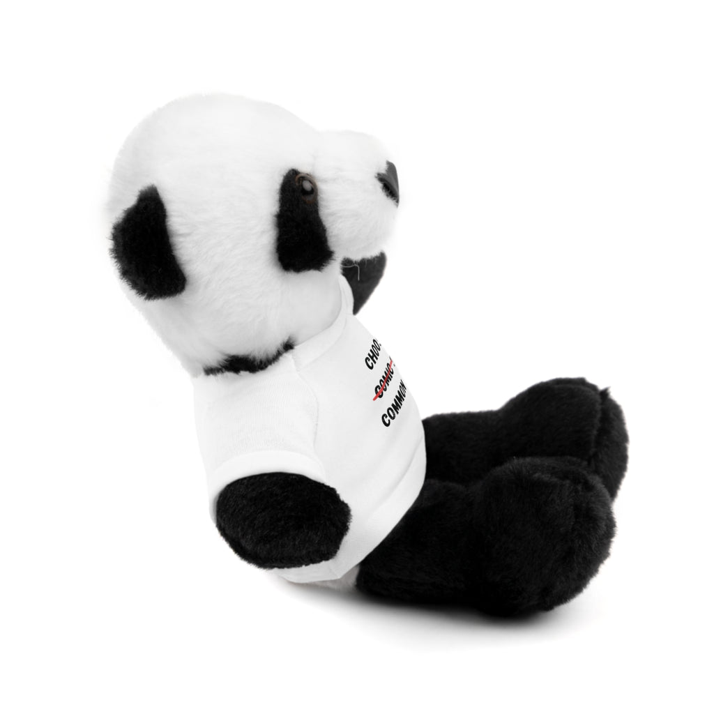 Choose Common Sense | Plush Stuffed Toy with Graphic Tee