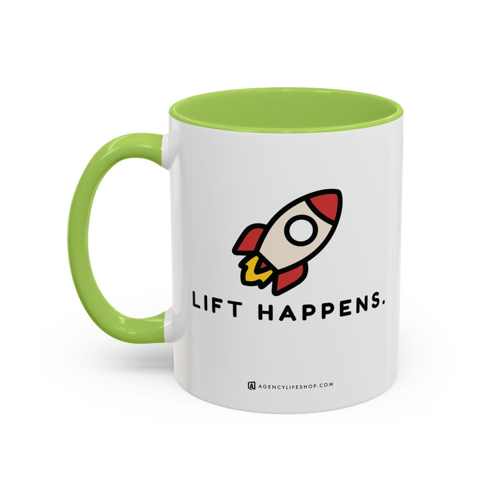 Lift Happens | Accent Coffee Mug (11, 15oz)