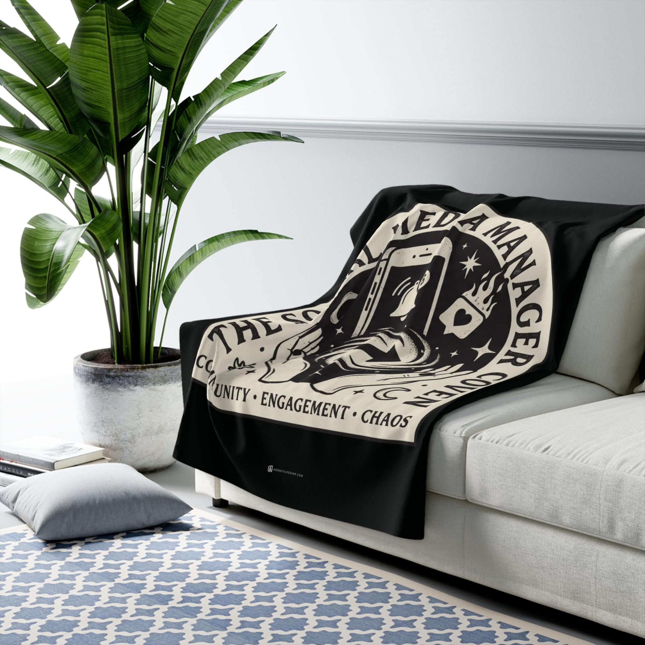 The Social Media Manager Coven | Sherpa Fleece Blanket