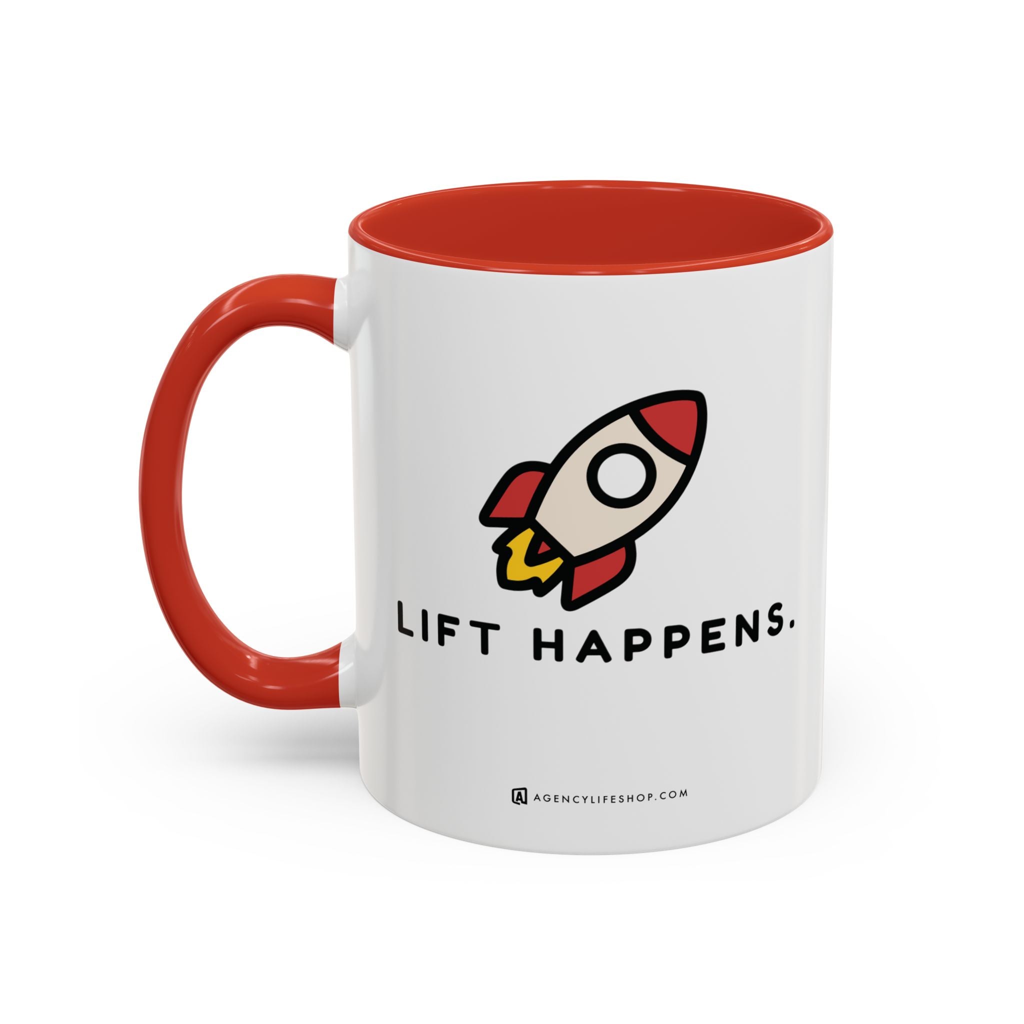 Lift Happens | Accent Coffee Mug (11, 15oz)