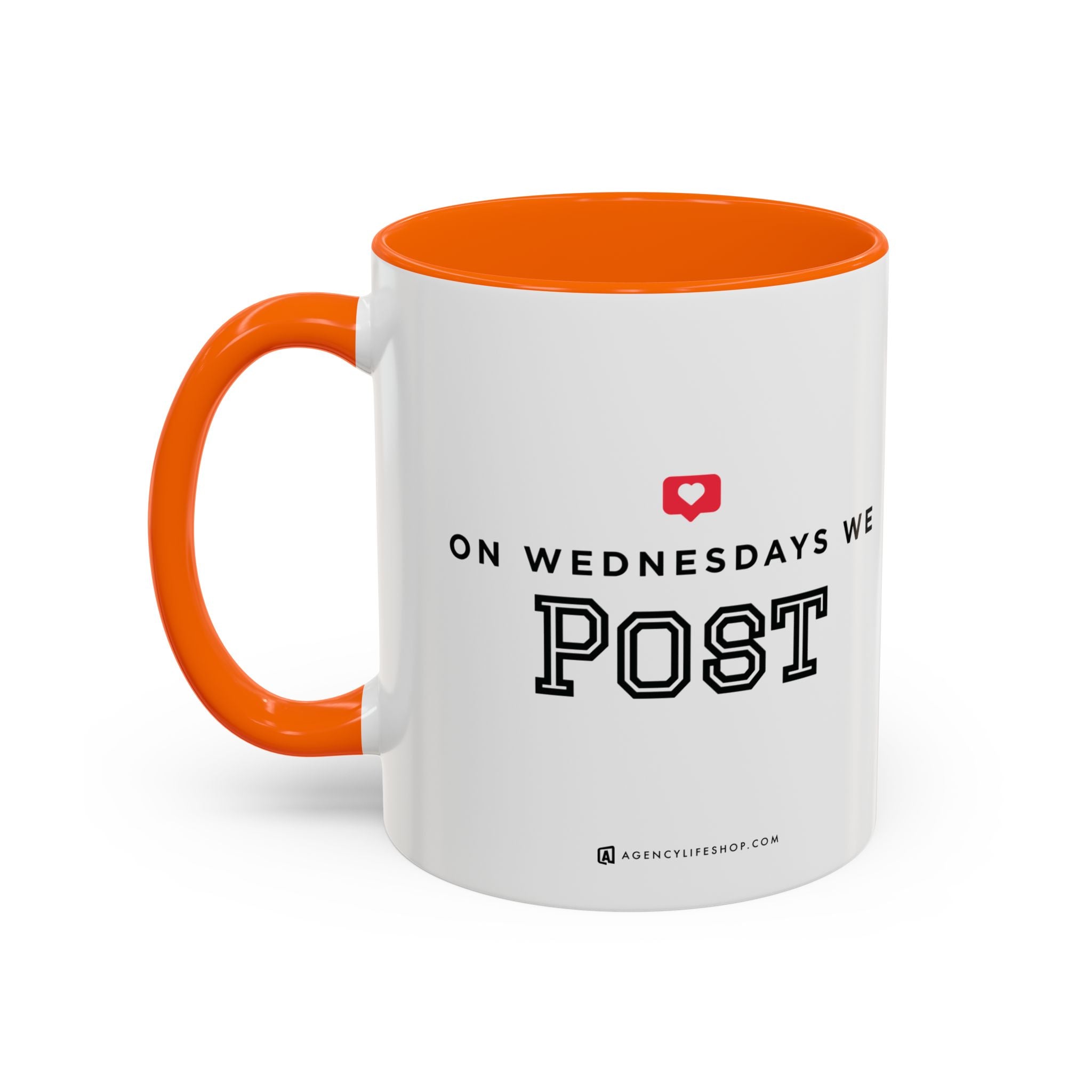 On Wednesdays, We Post | Accent Coffee Mug (11, 15oz)