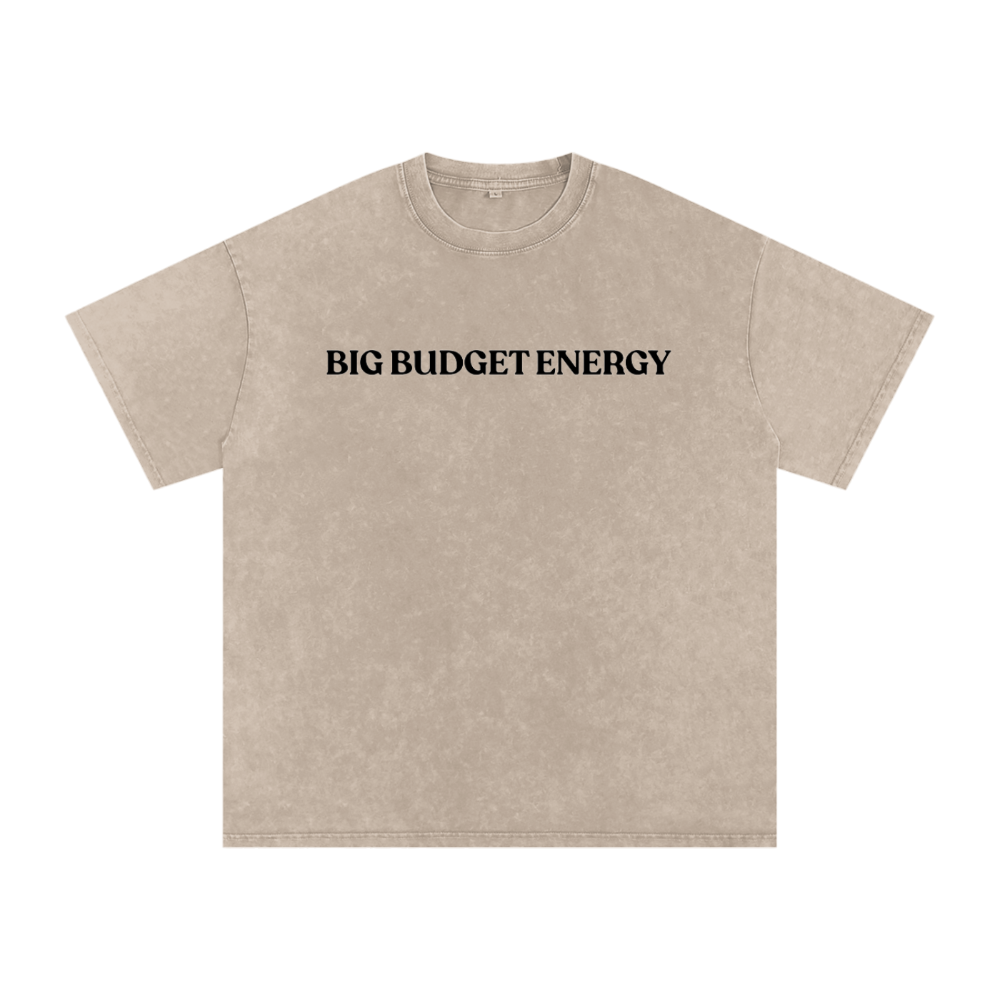 Big Budget Energy | Snow Washed Oversized Cotton T-Shirt
